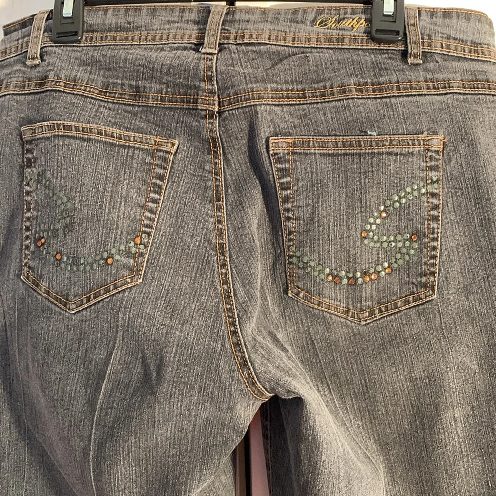 South Pole Gray Flare Wide Leg Jeans